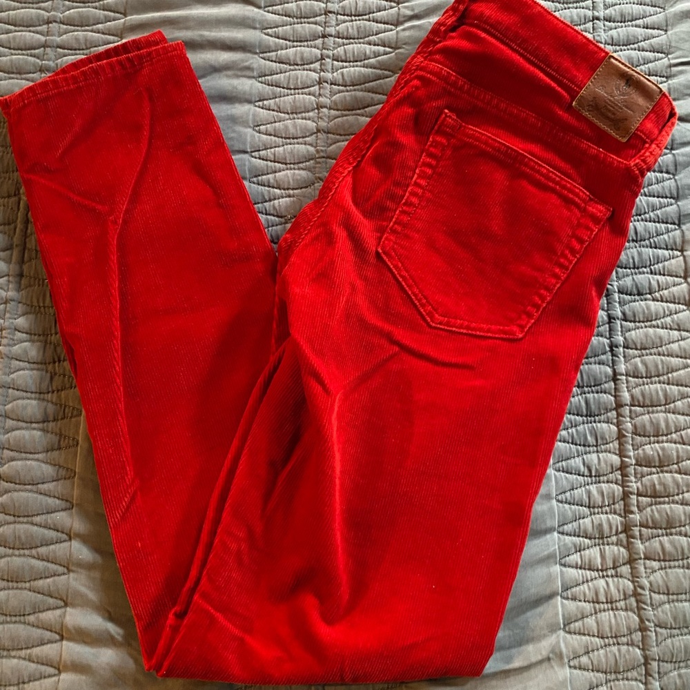 Ralph Lauren Bright Red Corduroy Womens pants